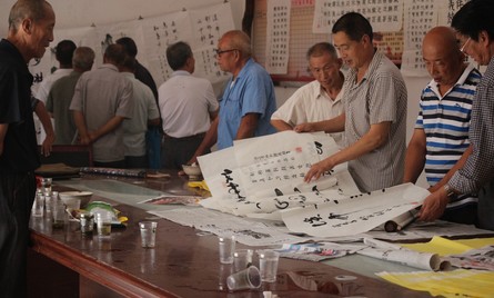 商州夜村鎮(zhèn)老年協(xié)會(huì)舉辦書法展覽比賽