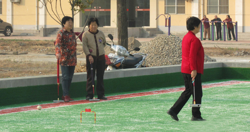 高標(biāo)準(zhǔn)門球場地在丹鳳縣落成