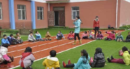 鎮(zhèn)安縣米糧鎮(zhèn)中心幼兒園前不久建成